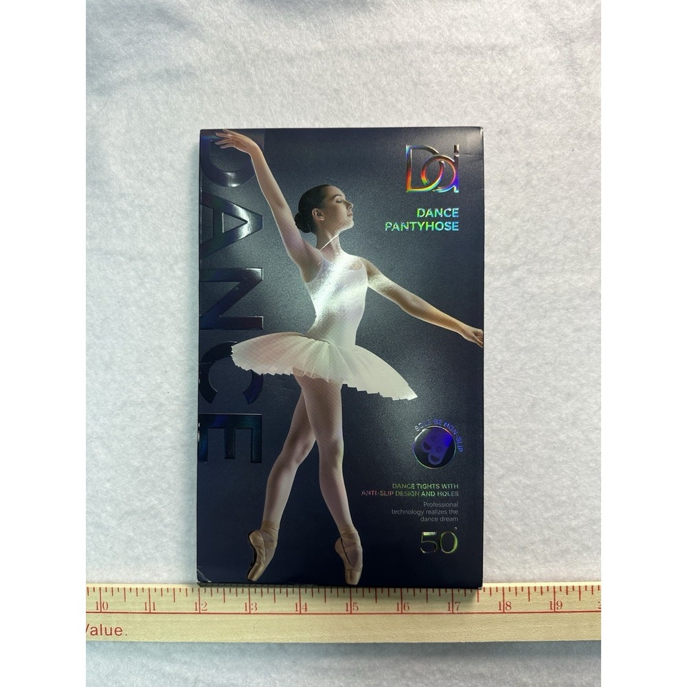 De Dance Hose Soul With Nonslip Bottoms, White Size S/M